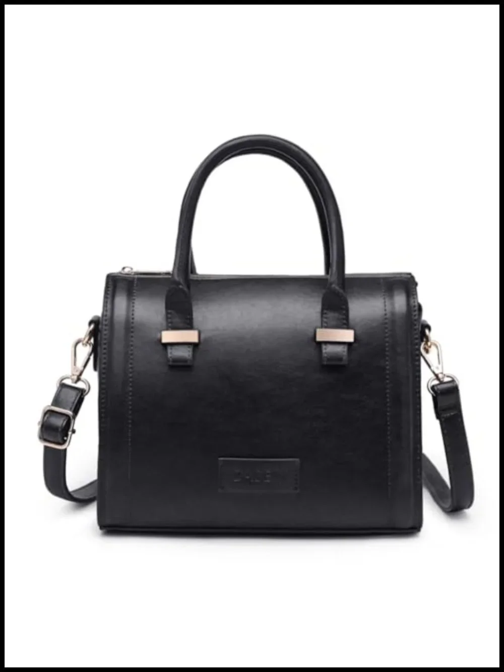 Faux Leather Patent Satchel Bag Top Handle Shoulder Purse Women
